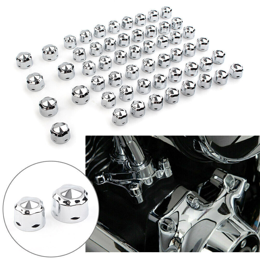 for Harley Road King Electra Glide 99-16 FLHX FLHTK Chrome CNC Engine Bolt Cap