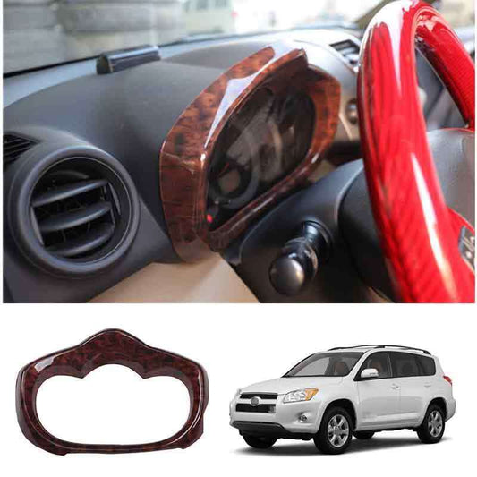 Wood Grain Inner Dashboard Panel Frame Cover Trim Fit for Toyota RAV4 2006-2012