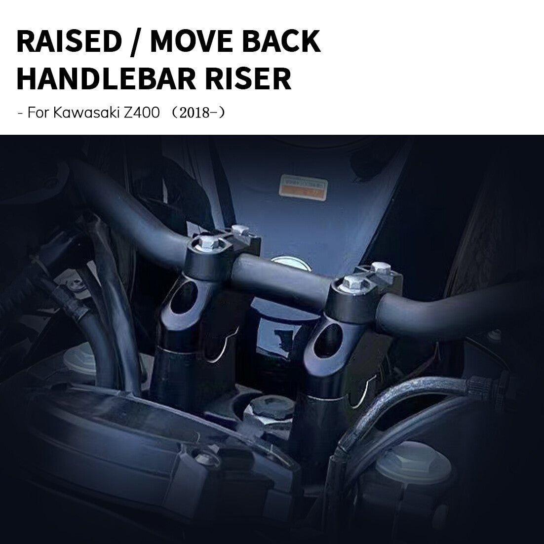 Dirt Bike Handlebar Riser Heightening Clamp Mount for Kawasaki Z400 Z 400 2018