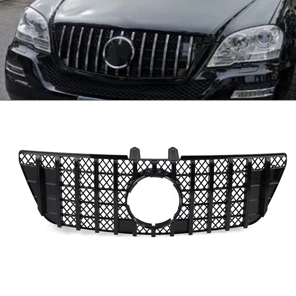 GTR Style Front Bumper Hood Diamond Grille for Benz ML Class W164 2009-12 09 11