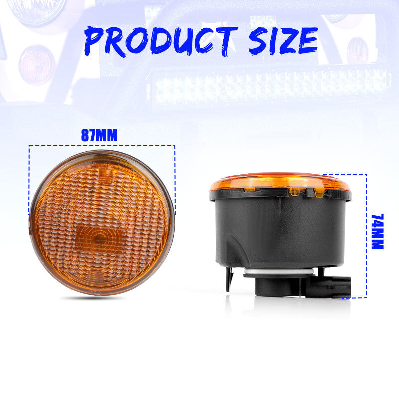 For 2014-2017 for Jeep for Wrangler Front Left and Right Grill Turn Signal Light Set