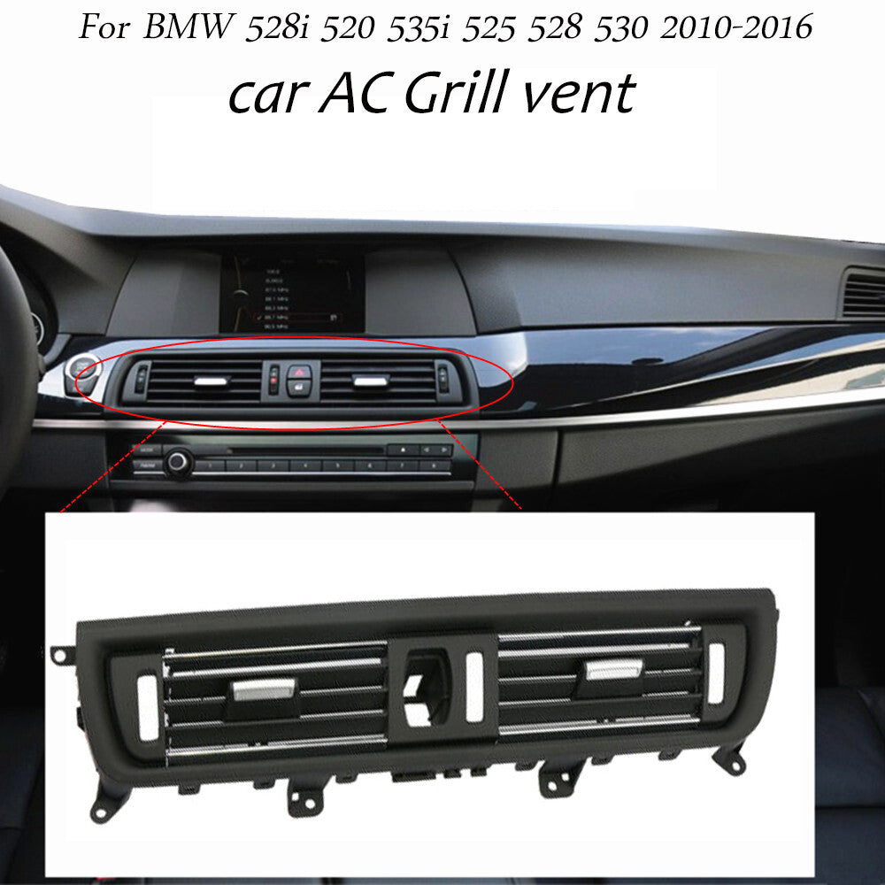 for BMW 528i, 520, 535i, 525, 528, 530 2010 - 2016: Front console grill dashboard AC vents.