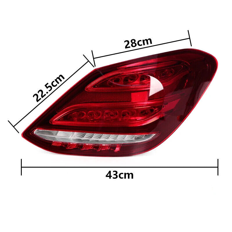 Left TailLight Taillamp Rear Brack Lamp for Mercedes-Benz C-class W205 2014-2018