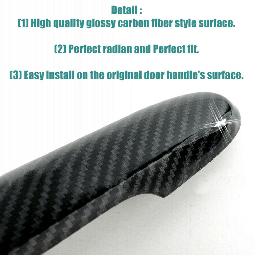 Carbon Fiber Side Door Handle Covers Trims For 2014-2019 for Nissan Versa Note