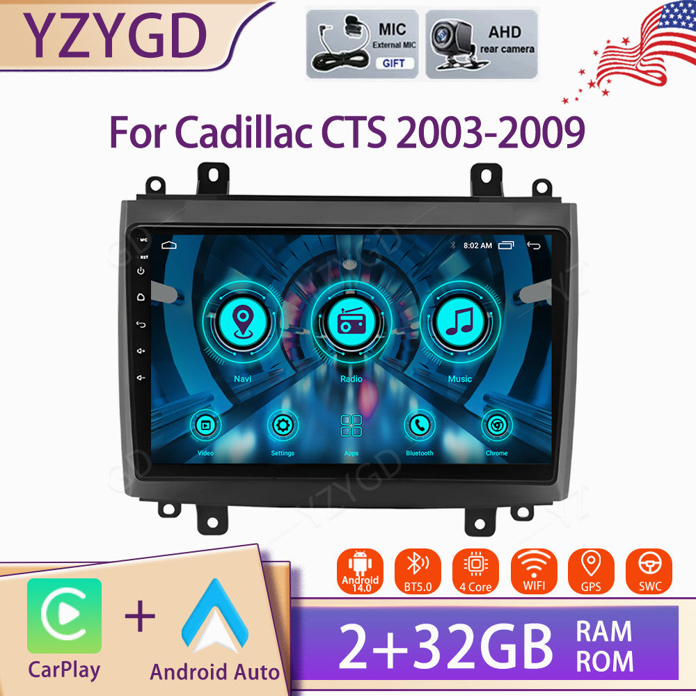 for Cadillac CTS 2003-2009 10Android Carplay Car Stereo Radio GPS Navi Screen