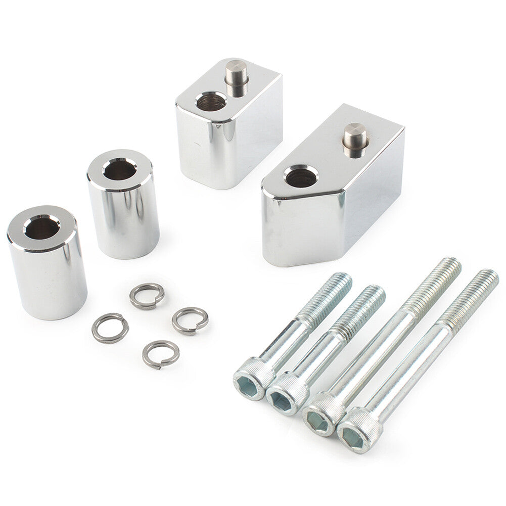 1-1/4 Driver Floorboard Spacer Extension for Harley Street Tri Glide Chrome