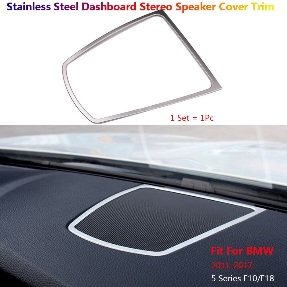 Stainless Steel for BMW 5 Series F10 F11 Car Dashboard Speaker Stereo Cover Trim