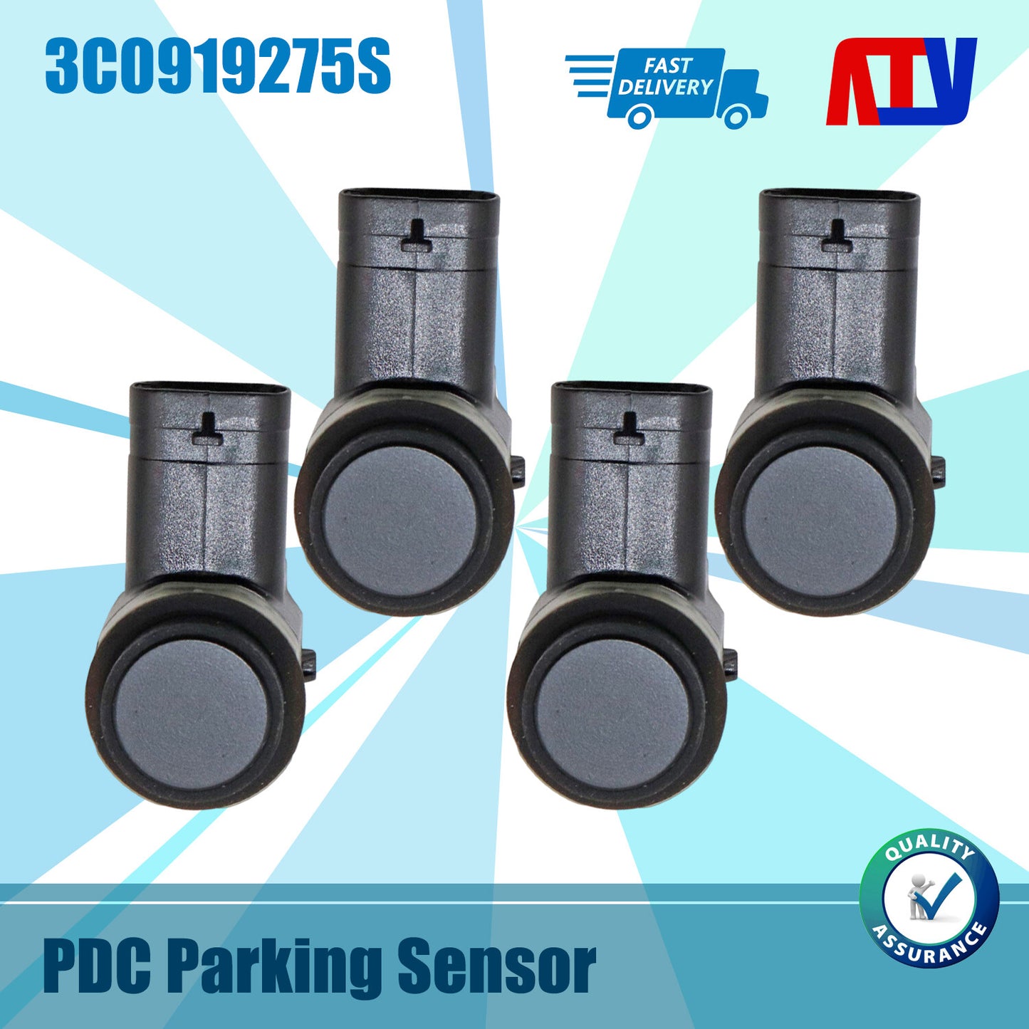 4PCS PDC Parking Sensor 3C0919275S Fit for Audi A4 A5 Q3 S4 S5 for Golf for Passat