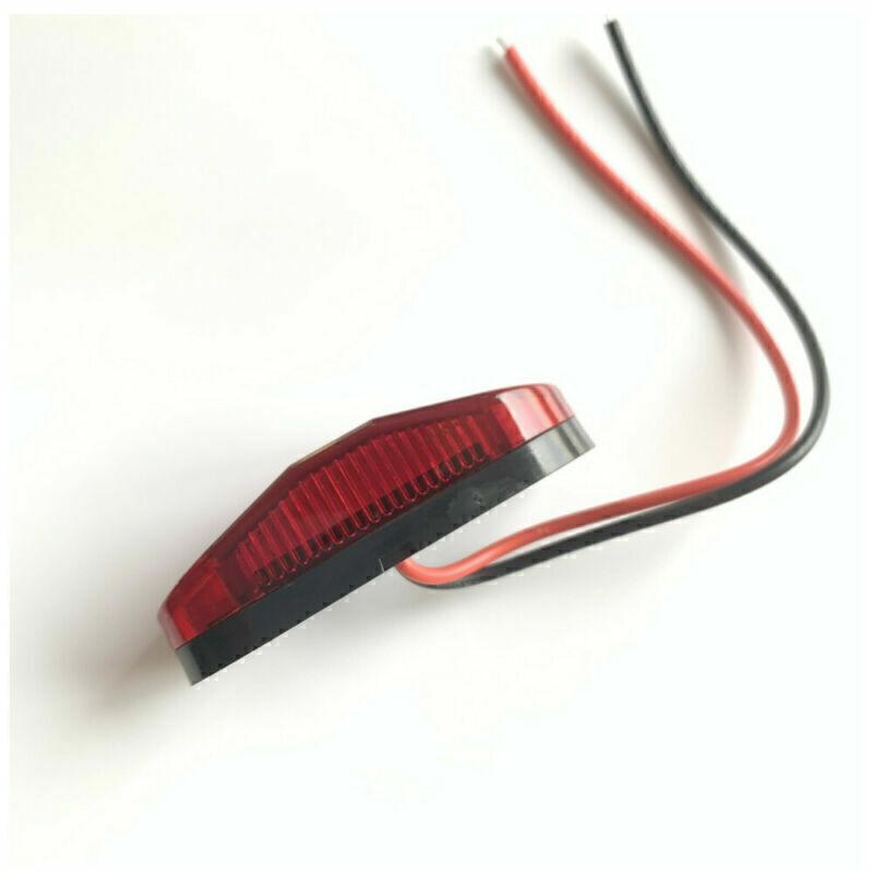 10X Side Marker Light Clearance Lamp Car 6LED Oval Trailer Truck Tail Waterproof