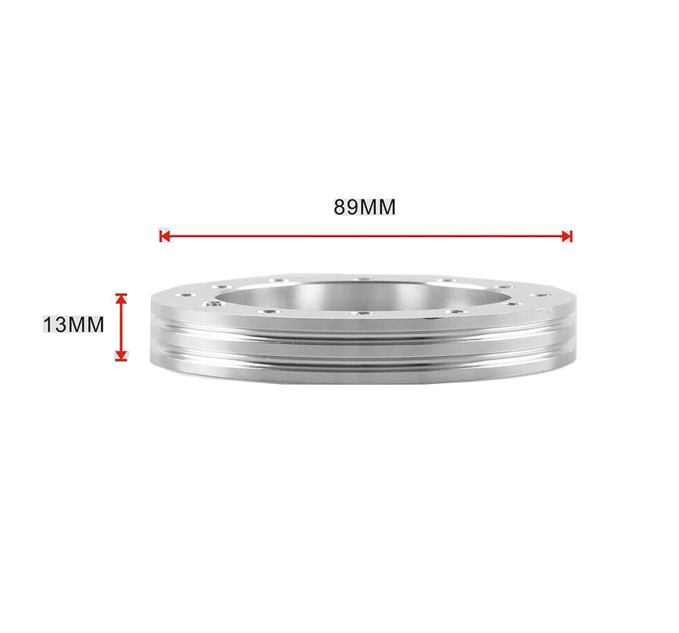 Silver 0.5 Hub for 5 6 Hole Steering Wheel to Grant 3 Hole Adapter Boss 1/2