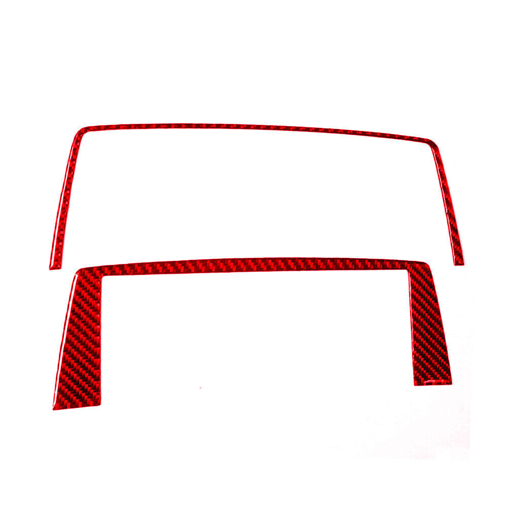 Red Carbon Fiber Center Console Display Trim for BMW 6Series F12 F13 2011-2018