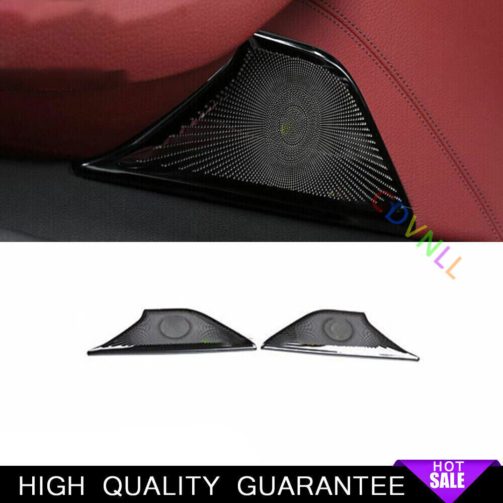Inner Front Door Horn Frame Cover Trim for BMW 5 Series G30 2018-23 Black Steel