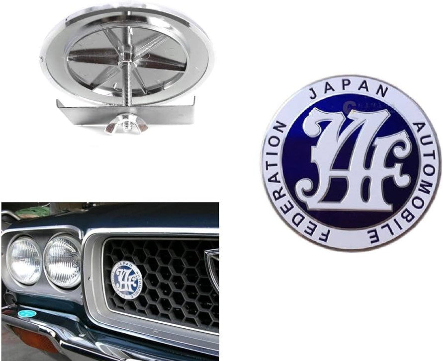 The car grille front badge, Japan Automobile Federation blue, is applicable to for Toyota .
