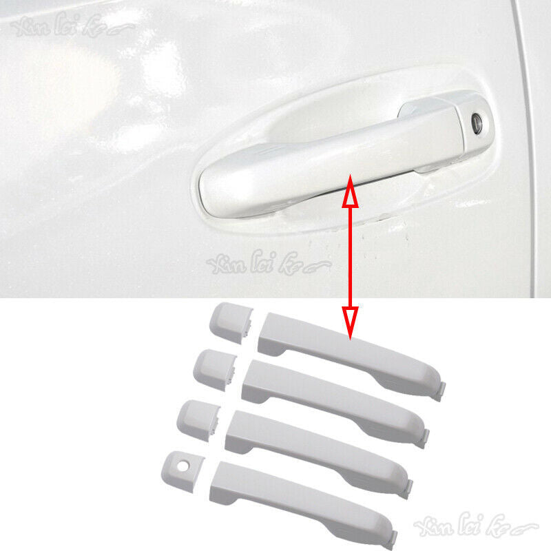 Pearl White Car Door External Handle replace Repair for Toyota Prado 2010-2021