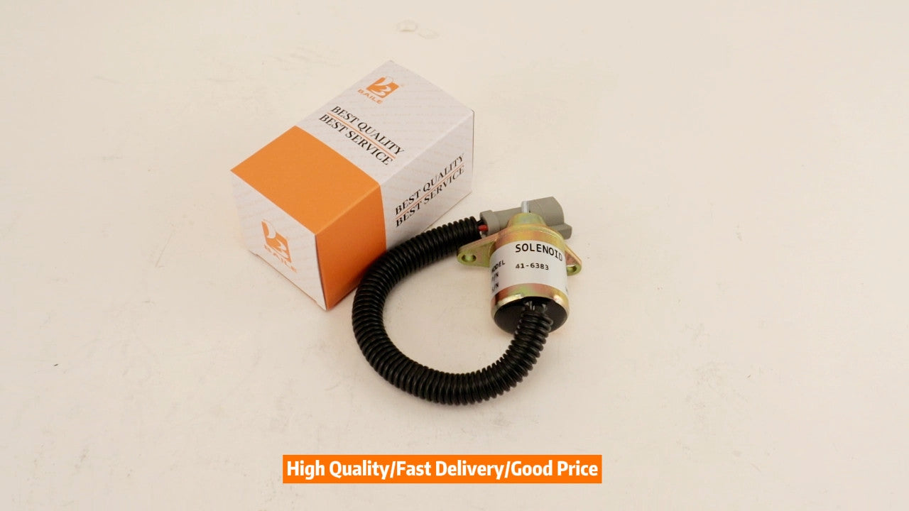 41-6383 Fuel ShutOff Solenoid for Yanmar Engine 4TNE84 4TNE88 Thermo King TK 12V