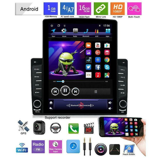 1GB+16GB 1DIN 10.1 Android 9.1 HD Quad-core Car Stereo Radio GPS Nav WiFi/3G/4G