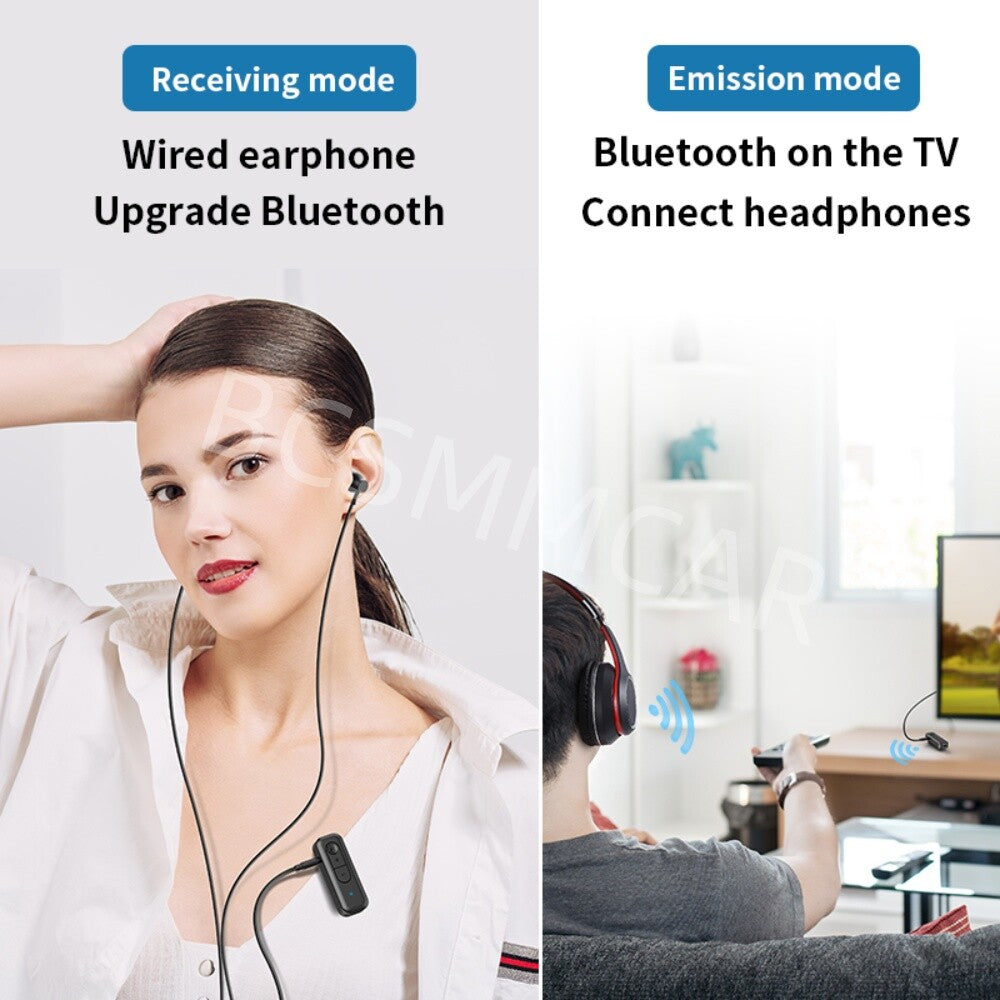 Car Stereo Music Audio Aux Adapter Wireless Bluetooth Transmitter Receiver