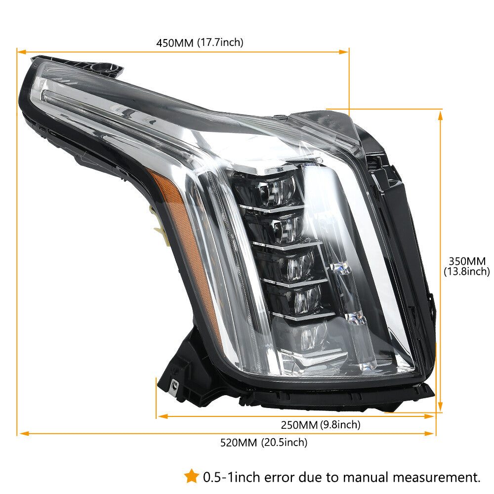 for Cadillac for Escalade 2015-2020 Led Right Side Headlights Lamp DOT SAE RH