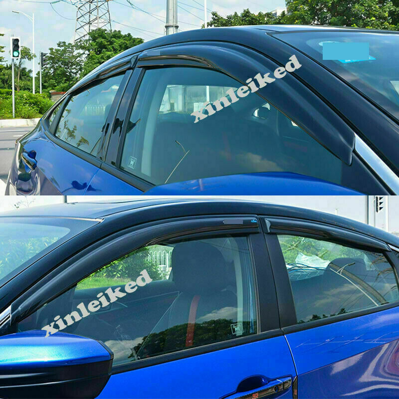 for Honda for Civic Sedan 2016-2021 ABS Door Window Vent Visor Shade Sun Rain Guards