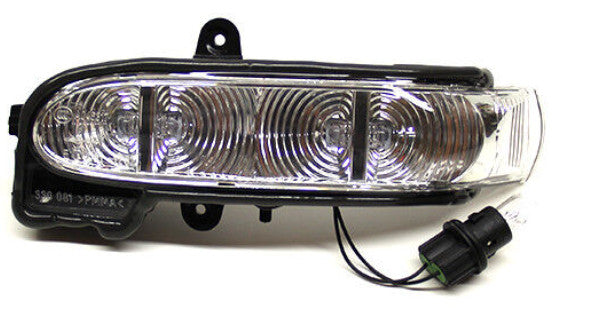 One pair of L+R side mirror turn signals is applicable to for Mercedes-Benz W211, E320, W463, E500, and G-Class.