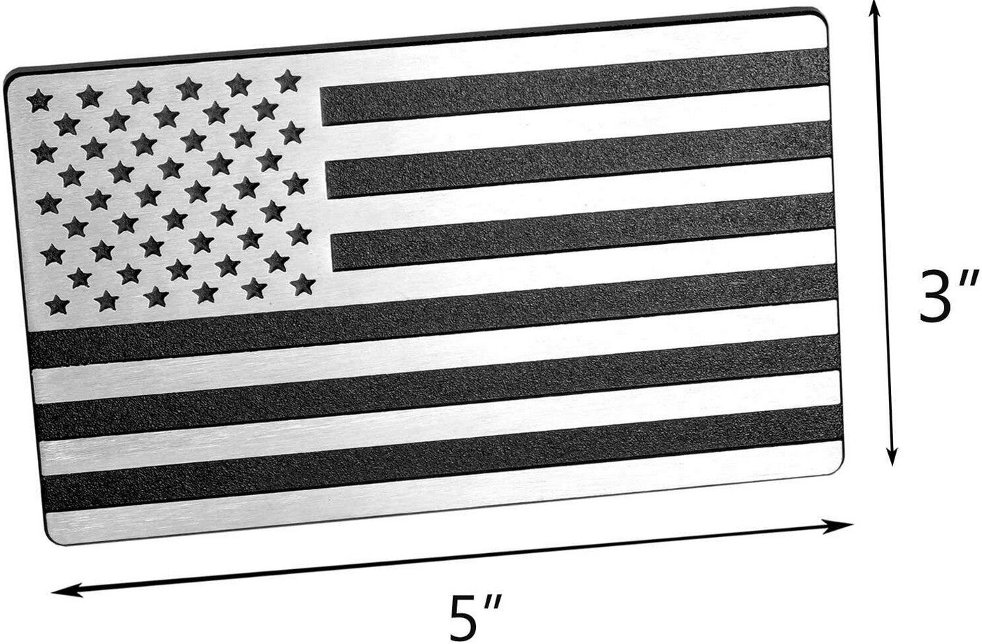 Car side fender rear badge sticker American flag chrome black for Chevrolet 2x