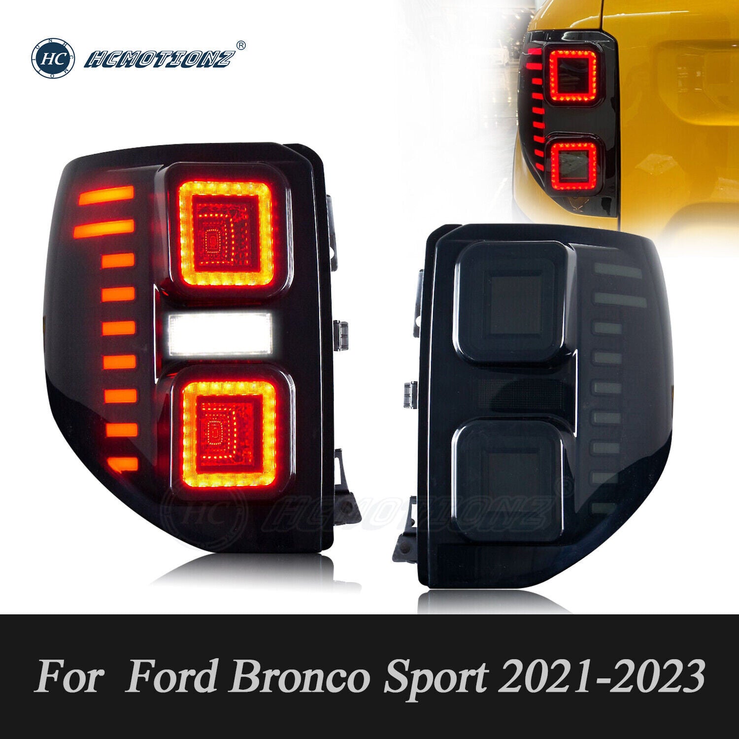 2-Pack LED Taillights for Ford for Mustang Sport 4-Door 2022 2023 Rear Lights
