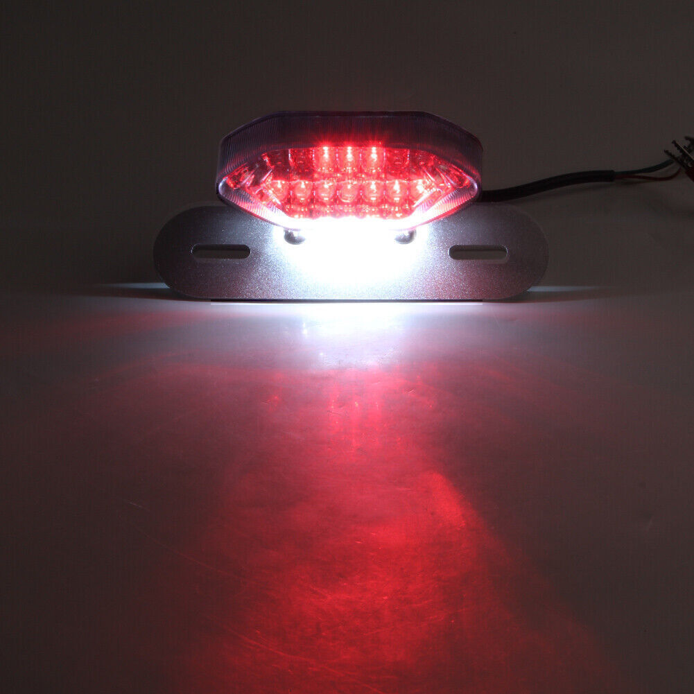 1x Smoke Lens 16 LEDs Turn Signal Brake License Plate Integrated Tail Light Lamp