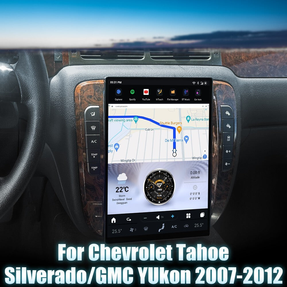 14 for Gmc for Yukon for Chevrolet 2007-2014 for Tesla Car Stereo Radio Carplay Gps Navi