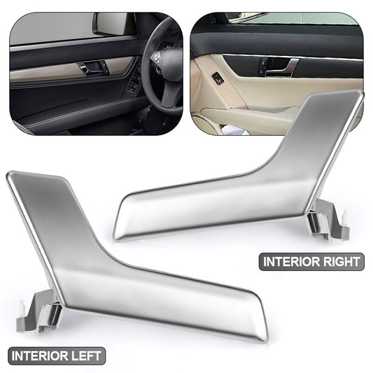 Left Right Matte Sliver Inner Door Handle Repair Kit for Mercedes C250 C300 C350