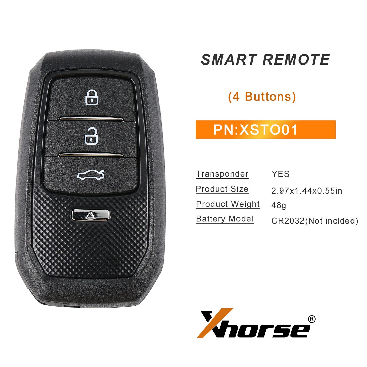 5x XSTO01EN Univeral for Smart Key + Shell for Toyota XM38 Support 4D,8A,4A