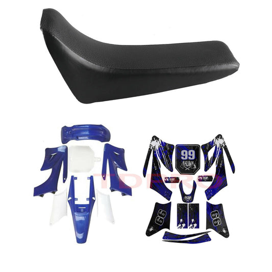 Plastic mudguard graphic kit and for seat for Pit Dirt bikes Apollo Orion 125cc 150cc