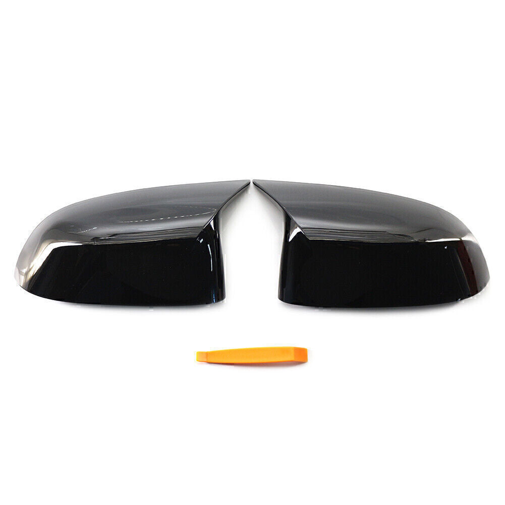 Gloss Black Left Right Mirror Cover Cap For 19-21 for BMW X3 X4 X5 X6 X7 G01 G05 G07