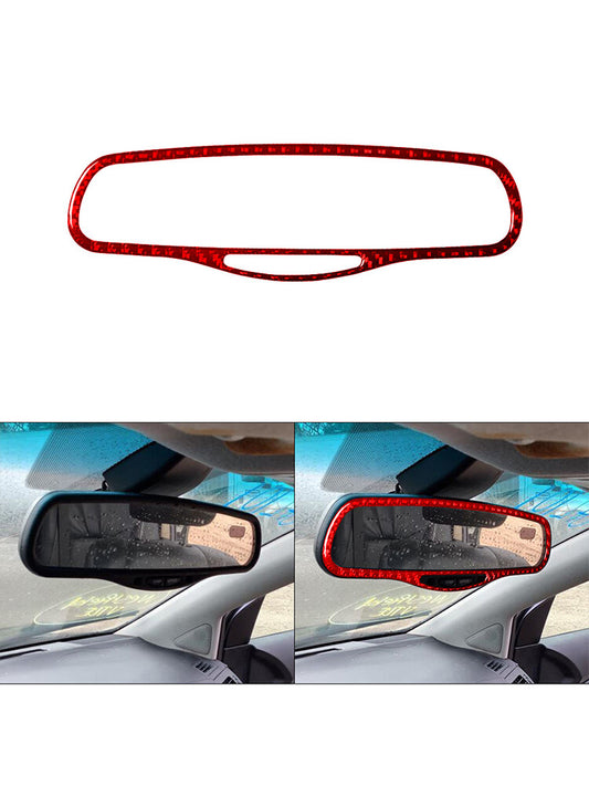 Red Carbon Fiber Interior Rearview Mirror Trim for Lexus RX330 RX350 2004-2009