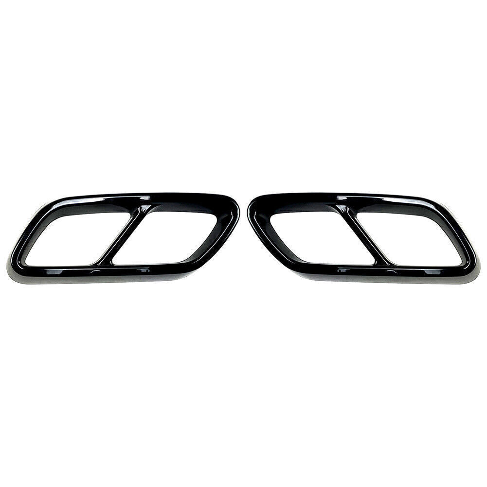 Rear Exhaust Muffler Tail Pipe Cover Trim for Mercedes-Benz C-Class W20 Black