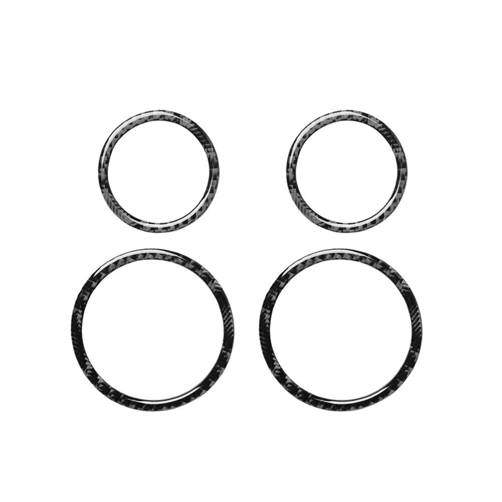 4PCS CARBON FIBER INDOOR DOOR SPEAKER COVER TRIM for BMW 3Series E46 1998-2005