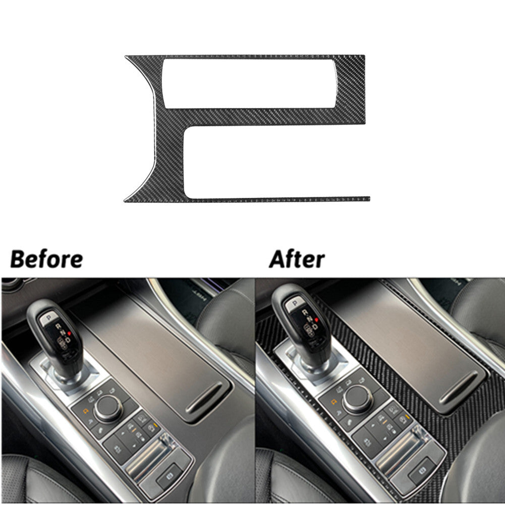 Carbon Fiber Shift Console Panel Cover Trim For Land for Range Rover Sport 2014-2017