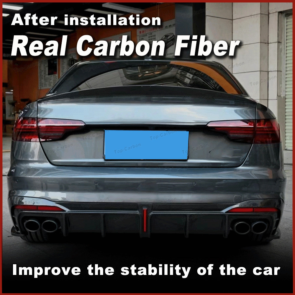 Fit for Audi A4 B9 B9.5 SLINE S4 2022-2024 REAL CARBON Rear Trunk Spoiler Wing