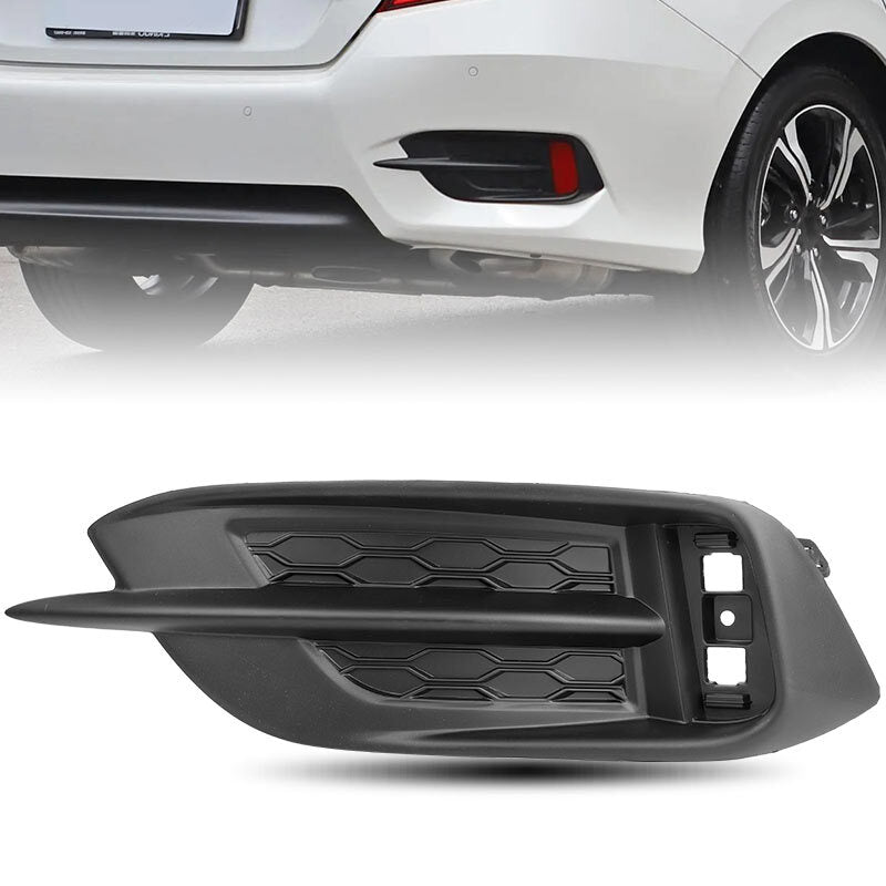 Right Side Rear Bumper Reflector Fog Light Bezel Cover Fit for HONDA for CIVIC 2016-2021