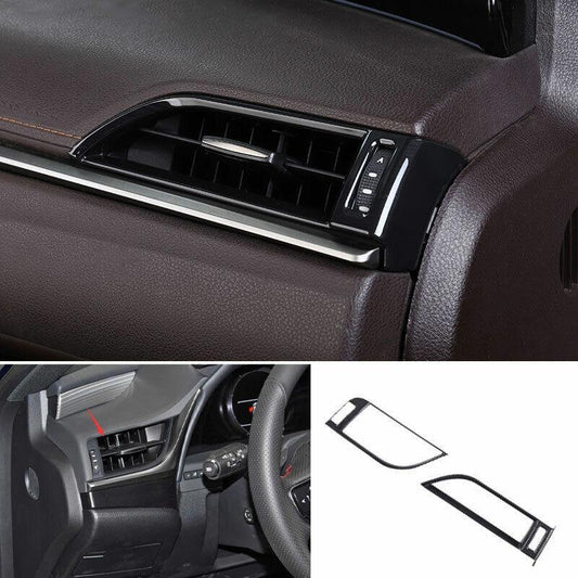 for Lexus ES250 300h 350 2019-2022 Black Wood Grain Console LR Air Outlet Vent