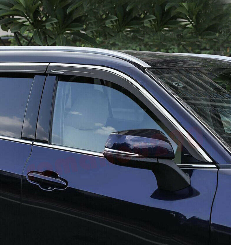for Toyota Highlander 2020-2024 Window Visor Vent Shield Sun Rain Guard W/Chrome