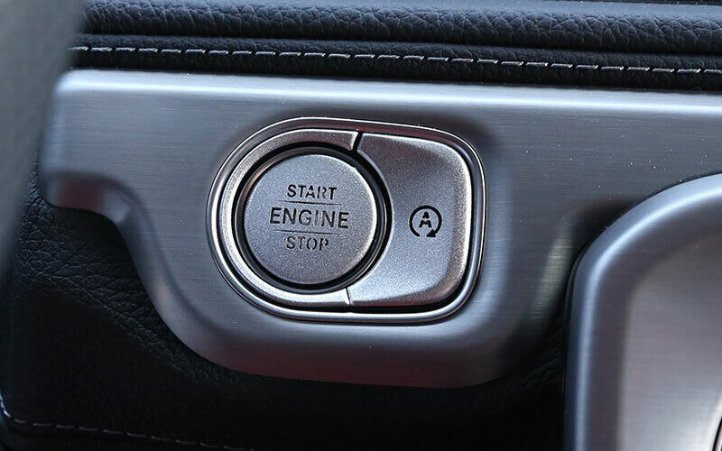 for Benz GLE GLS 2020-22 Silver Aluminum Ignition Switch Start Button Frame Trim