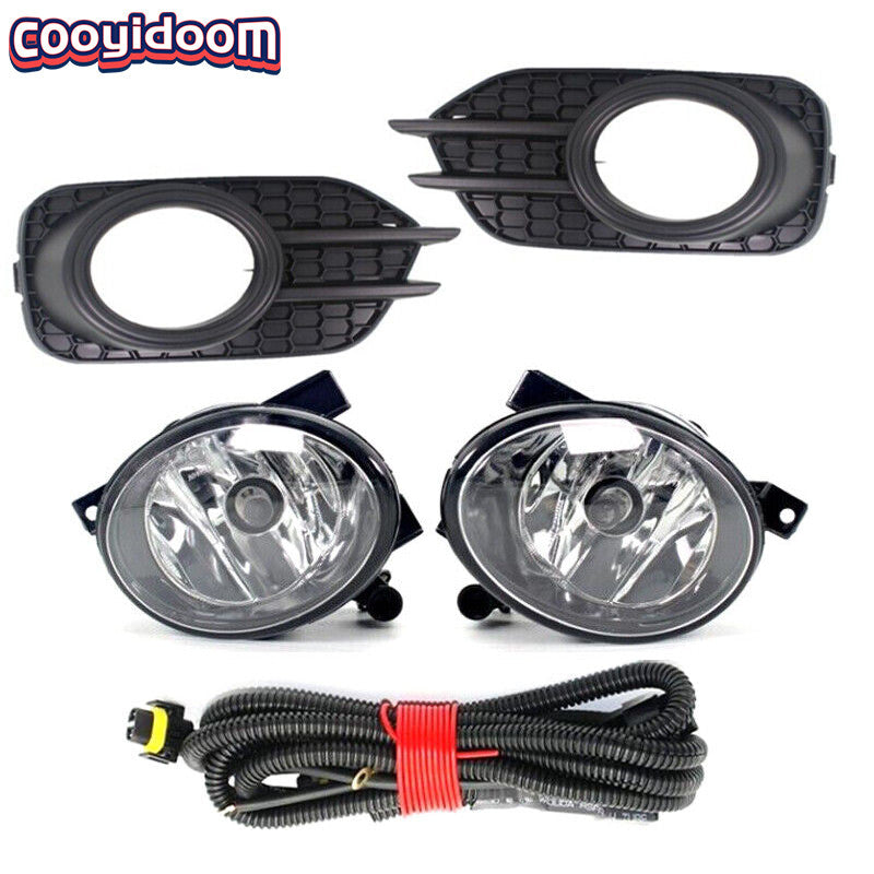 The kit includes a front cleaning lens, fog light, grille, and wiring, and is suitable for Volkswagen for Tiguan 2012-2017.