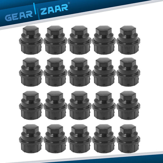 20x Wheel Nut Cover Replaces GM ,9593028 fits for Buick for Chevy for GMC for Pontiac Black