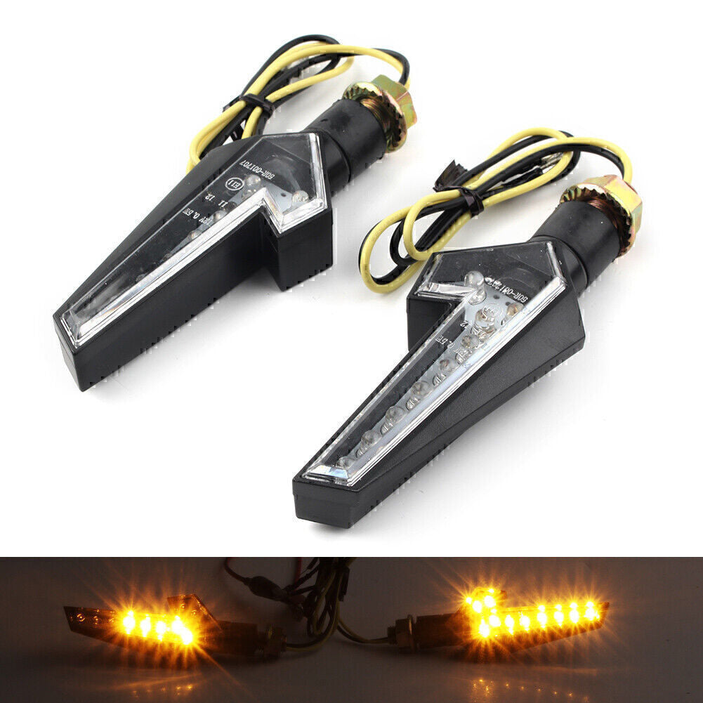 2x 12V Turn Signal Light LED Indicator Lamp Custom Touring Universal Motorcycle