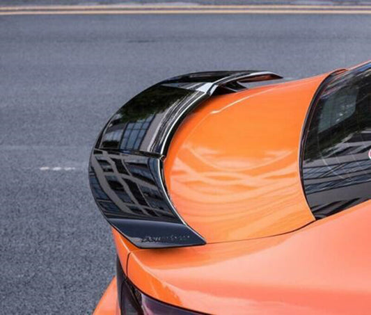 Gloss Black Rear Tail Trunk Spoiler Wing Lip Trim for Mazda 3 Sedan 2019-2024