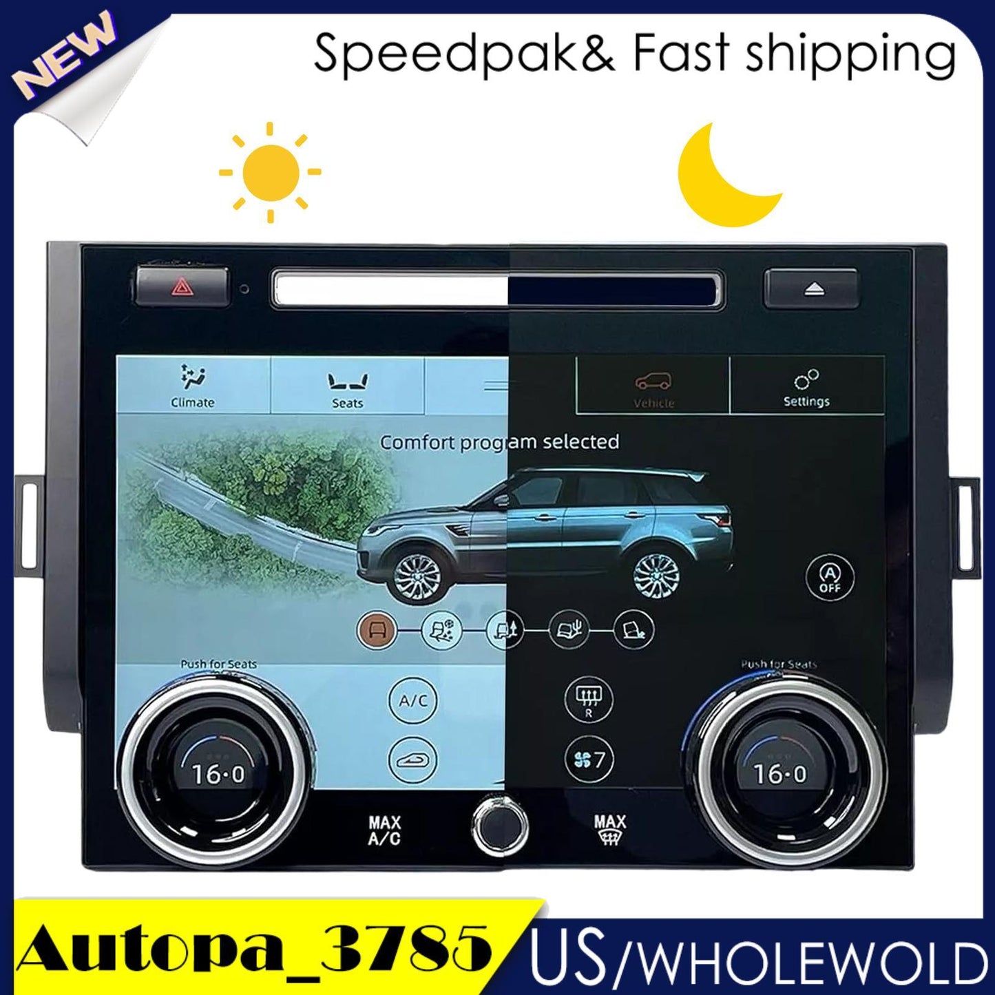A/C AC Air Condition Control LCD Screen Panel For 2014-17 for Range Rover Sport L494