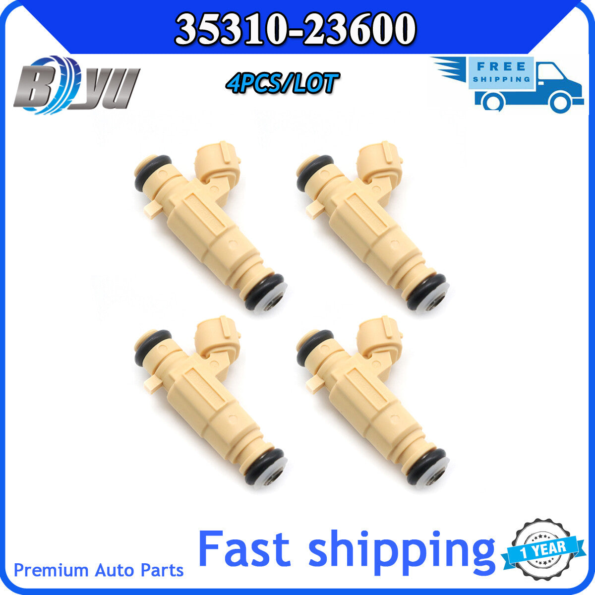 4-piece fuel injector kit for 2001-2008 for Hyundai for Elantra 2.0L 35310-23600 9260930013