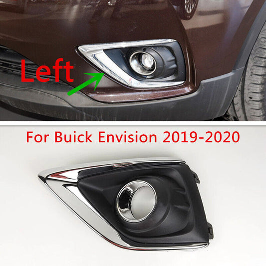 Left Side ABS Front Bumper Fog Light Lamp Cover Bezel for Buick Envision 2019-20