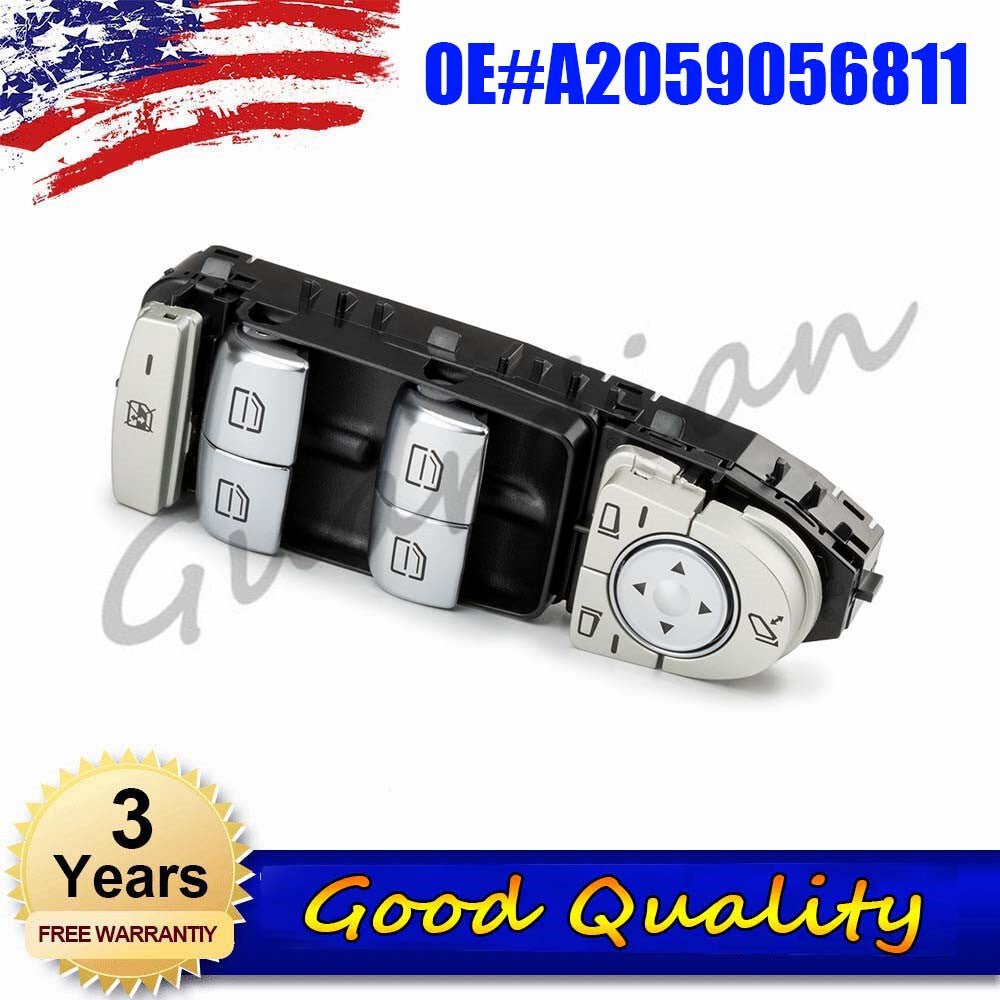 A2059056811 Power Window Switch, Main Front Left, Applicable to for Mercedes-Benz C300 C350e