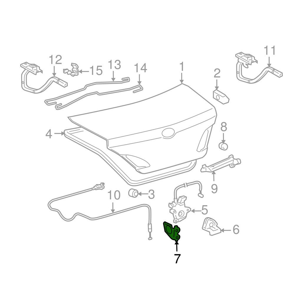 Luggage compartment door lock bracket, suitable for Toyota for Corolla 2009-2013 64621-AC010
